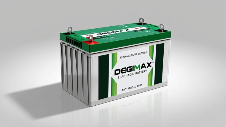 lead acid battery big size with the Degimax brand name and model any , white and green normal battery design (3)